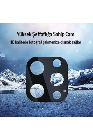 İphone 12 Pro Max 2in1 Full Glue Tempered Cam Ekran Koruyucu +kamera Lens Set- 5775