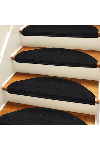 Siyah Kendinden Yapışkanlı Merdiven Basamak Paspası / Halısı