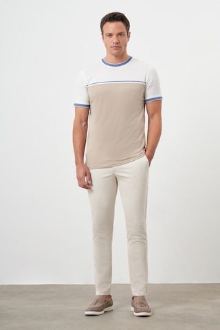 Morven Erkek Taş Yazlık Pileli Slim Fit Chino Pantolon Taş