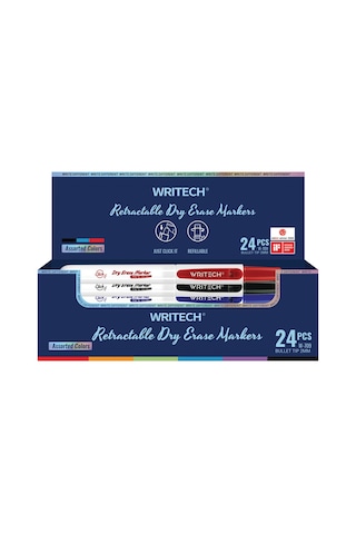 Wrıtech W-709 Basmalı Tahta Kalemi - 24'lü Set Siyah
