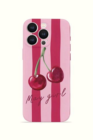 Apple iPhone Uyumlu 16 Pro Vorian İnce Kamera Korumalı Mika Kılıf Cherry Girl Cherry Girl Mika