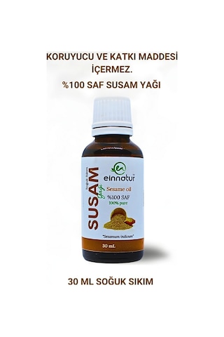 Einnatur Susam Yağı %100 Saf Soğuk Sıkım 30 ML