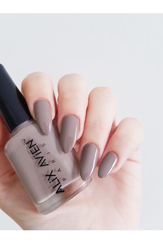 Alix Avien Nude Kahve Oje 87 Yüksek Pigmentli Uzun Süreli Kalıcılık Hızlı Kuruma Nail Lacquer 87