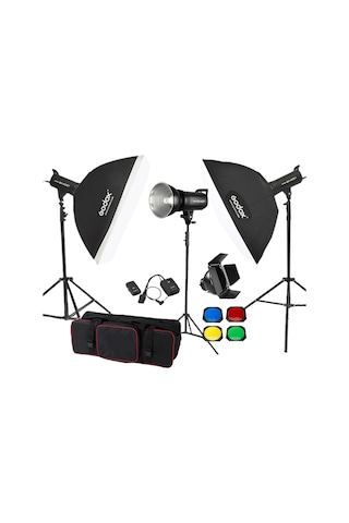 Godox SK400 II W/S 3'lü Stüdyo Softbox Paraflaş Seti