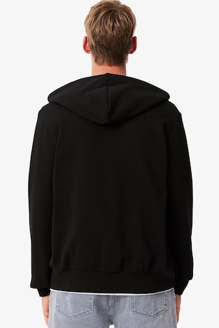 Lacoste Men's Classic Fit Full Zip Hoodie Sweatshirt Erkek Ayarlanabilir Kapüşonlu Organik Pamuk Sweatshirt Siyah