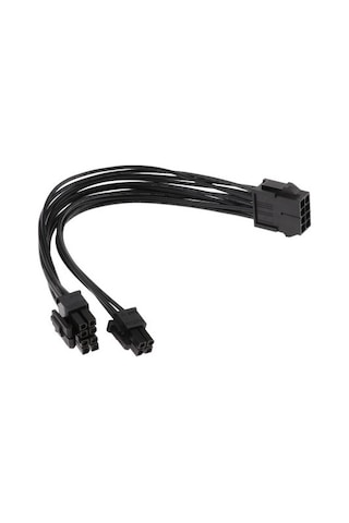 Springsun Cpu Güç Dönüştürücü Kablosu 8pin'den 8+4pin'e 20cm Siyah 18 Awg - Bilgisayar Anakartı Besleme Kablosu Optik