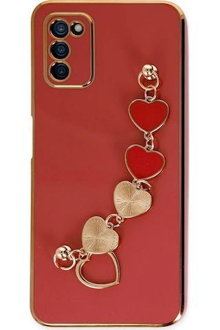 Newface - 472 - Samsung Galaxy Uyumlu A03s Kılıf Esila Silikon - Csmo-tex - - Kırmızı