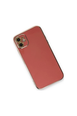 Apple İphone 11 Kılıf Volet Silikon - Kırmızı Altın