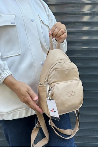 Just Polo Kadın Yeni Sezon İthal Klinkır Kumaş Lüks Ve Şık Vücut & Sırt Çantası Shopper Krem