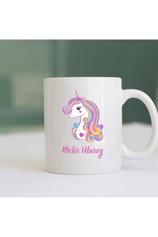 Çocuklara Özel Unicorn Tasarımlı Kupa Bardak