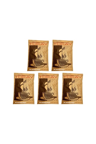 Tokay Kurukahve Geleneksel Az Kavrulmuş Türk Kahvesi Hafif İçim Bol Köpüklü 5 x 100 G