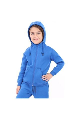 Toontoy Unisex Çocuk Nakışlı Hırka Saks