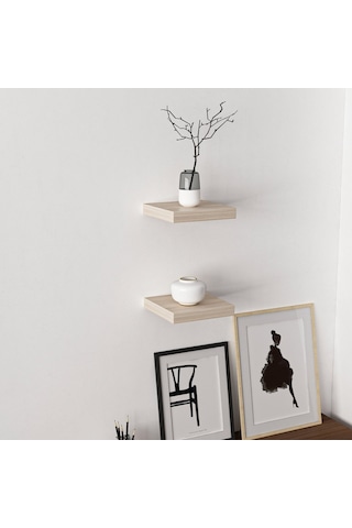 Minarmobilya Minar Gizli Tutuculu 2'Li Duvar Rafı 23 Cm - Sonomo