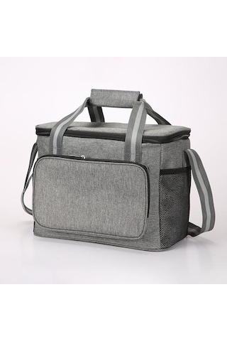 Fonksiyonel Öğle Çantası Termal Yalıtımlı Öğle Yemeği Kutusu Erkek Kadın Piknik Çantası Soğutucu Büyük Plaj Çantası Çanta Yemeği Omuz Çantası Öğle Çantaları 2 Kat Mavi