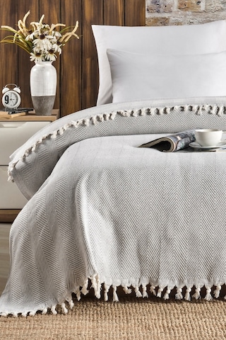 Casnack Lavin 1500 G Çift Kişilik Pike 200 x 230 Gri