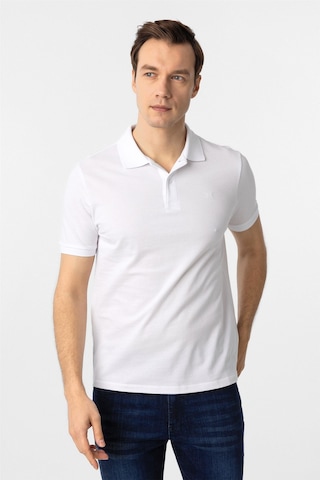 Süvari Beyaz Slim Fit Düz Polo Yaka Tişört Beyaz