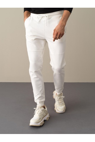 Beyaz Slim Fit Sweat Pantolon 380137 Beyaz