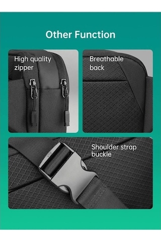 Prestigegoods Mark Ryden Mr-8112 Su Geçirmez Haberciler Göğüs Çantası, 7.9 Inç İpad Uyumlu Erkek Omuz Çantası Yurt Dışından Siyah