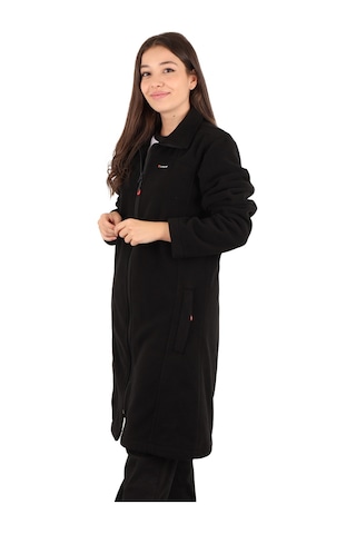 Zenobya Kadın Polar Ceket Siyah