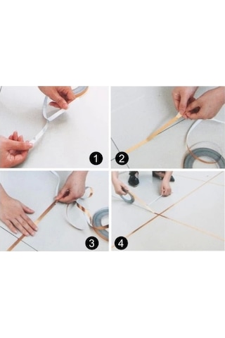 0.5 Cm 50 Metre Gri Fayans Arası Şerit Bant