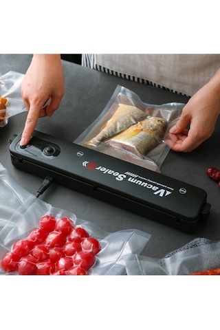 Vacuum Sealer Gıda Vakum Ve Mühürleme Makinesi 10 Plastik Poşet Hediyeli Çok Renkli