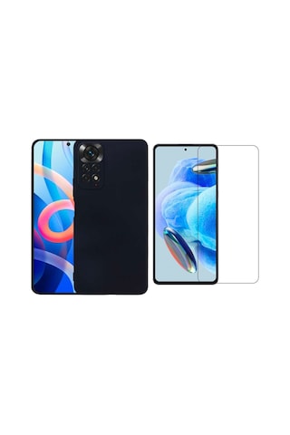 Xiaomi Redmi Note 12 Pro 4g Uyumlu Kılıf Esnek Silikon Telefon Kılıfı Ve Temperli Cam Ekran Koruyucu Resimde Görünen