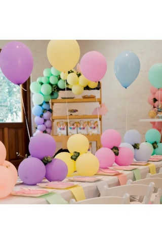 10 Adet 12 İnç Pastel Makaron Balon Karışık Renkli Lateks Balon Parti & Doğum Günü Süsleme Karısık