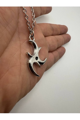 Naruto Ninja Star Yıldız Kolye 60 Cm Zincirli Zamak Kaplama Unisex Anime Takı Çok renkli