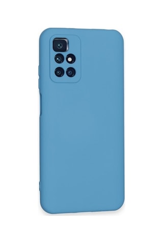 Xiaomi Redmi 10 2022 Kılıf Içi Kadife Renkli Silikon Telefon Kılıfı Col178885-mavi