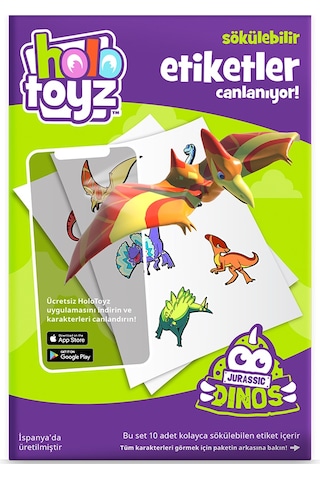 Holotoyz Sticker Jurassic Dinos Ar Uyumlu Etiket