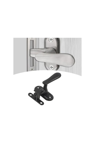 Besthome1 Suntek Ahır Kapısı Kilit Mandalı Paslanmaz Çelik Siyah, Geniş Boyutlu Ahır Kapısı