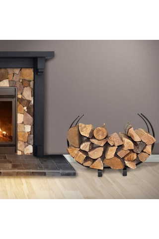 Şömine Odunu Taşıma Sepeti Metal Odunluk