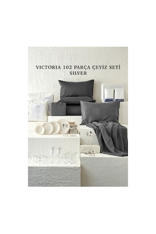 Victoria 102 Parça Çeyiz Seti Silver - 874690168 Diğer