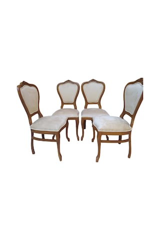 Bengimobilya Sandalye Ceviz Lükens Aslan Ayak Model Kayın Ayak Parlak Ceviz B