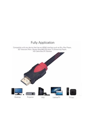 Ancheyn Hdmi Kablosu Altın Uçlu 1.4B 3D 3 Metre Tv Bağlama 4240