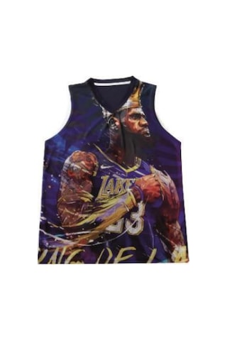 Lebron James Robot İllustrator Dijital Baskı Siyah