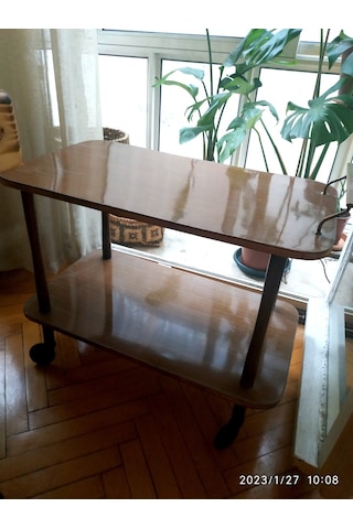 Omeniv Antika Art Deko Servis Arabası Sehpa