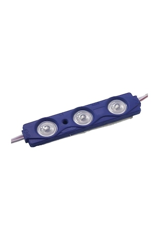 1,2 Watt 3lü Lensli Mavi Led Modül 2835 Reklamcı Modül 10 Adet