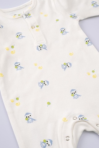 Boumini Bebek Uzun Kollu Çıtçıtlı Tulum Mavi Miskin-mavi Miskin Mavi