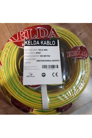 100 METRE 1x2,5 MM CCA NYAF ELEKTRİK KABLOSU - SARI