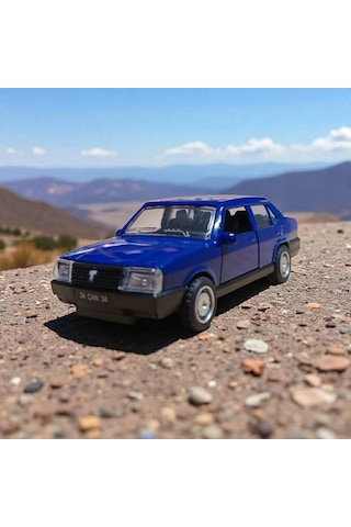 Nostaljik Metal Çek Bırak Mavi Tofaş Şahin Araba Kapılar Açılır Diğer