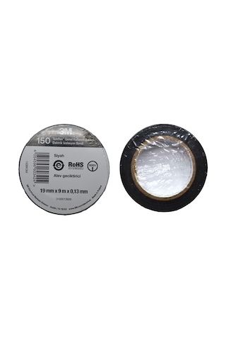 10 Adet 3M Temflex PVC Siyah İzole Bant Elektrik Bandı