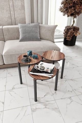 La Via Ceviz Yuvarlak Zigon 3 Lü Ceviz