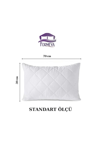 Formeya Pamukkale Alez Kapitone Yastık Koruyucu 2'Li %100 Pamuk 50X70