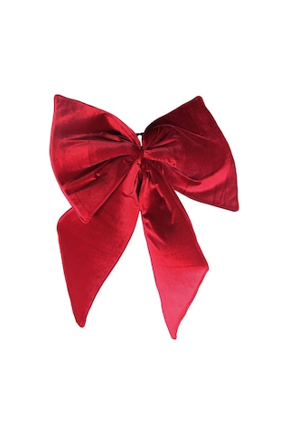 Yılbaşı Süsü Kadife Fiyonk Kırmızı 50 Cm