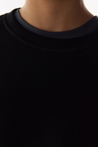 Penti Siyah Oversize Bisiklet Yaka Sweatshirt