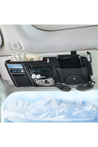 Araba Visor Organizatör Araba Visor Güneş Gözlüğü Tutucu Visor Aksesuarları Kamyonlar Için 1pc Black