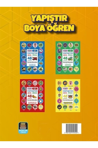 Yapıştır Boya Öğren İlk Kelimelerle Araçlar, Hayvanlar, Çiftli...