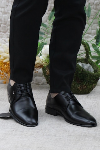 Pierre Cardin 7028 Siyah Damat Ayakkabısı Takım Ayakkabısı Erkek Klasik Ayakkabı 001