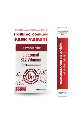 Advancemax Lipozomal B12 30 Dilaltı Tablet